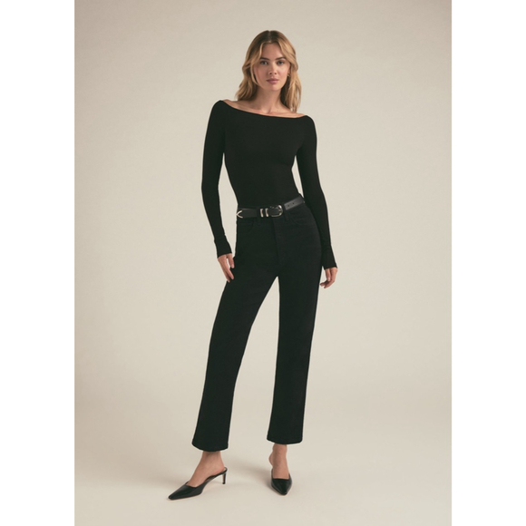Favorite Daughter Denim - Favorite Daughter Valentina Basalt Straight Leg Jeans